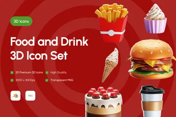 Food And Drink 3D Icon Pack