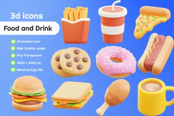 Food And Drink 3D Icon Pack