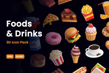 Food And Drink 3D Icon Pack