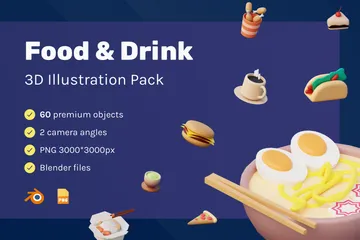 Food & Drink 3D Illustration Pack
