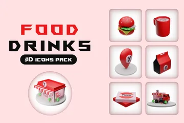 Food & Drinks 3D Icon Pack