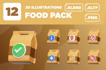 Food Pack Ver. 01 3D Icon Pack