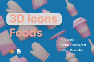 食品 3D Iconパック