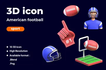 Football américain Pack 3D Icon