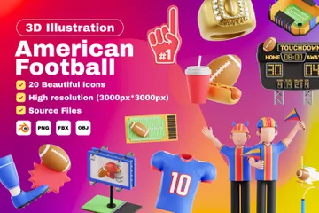 Football américain Pack 3D Icon