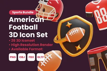 Football américain Pack 3D Icon