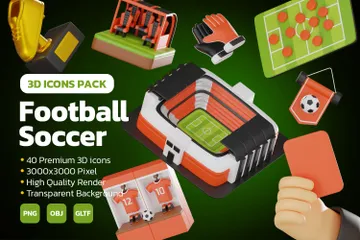 Football Soccer 3D Icon Pack