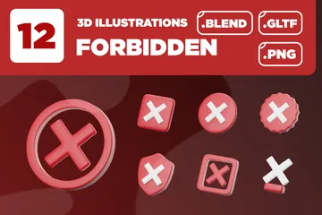 Forbidden Ver. 01 3D Icon Pack