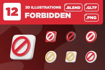 Forbidden Ver. 02 3D Icon Pack