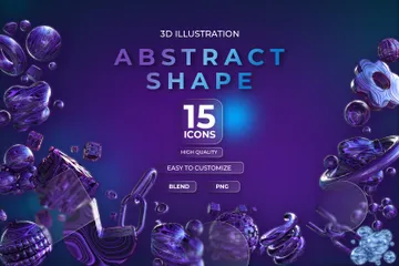 Forma Abstrata Pacote de Icon 3D