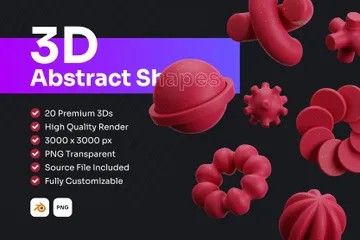 Forma Abstrata Pacote de Icon 3D