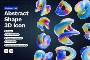 Forma Abstrata Pacote de Icon 3D