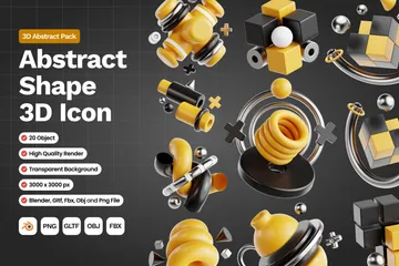 Forma Abstrata Pacote de Icon 3D