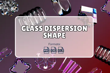 Forma de dispersión de vidrio Paquete de Icon 3D