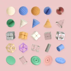 Forma geométrica abstracta Paquete de Icon 3D