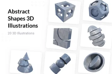 Formas abstratas Pacote de Illustration 3D