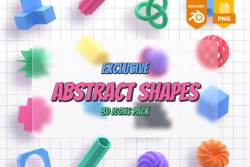 Formas abstratas Pacote de Icon 3D