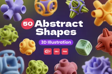 Formas Abstratas Vol. 04 Pacote de Icon 3D
