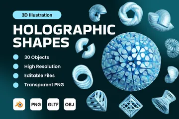 Formas holográficas Pacote de Icon 3D