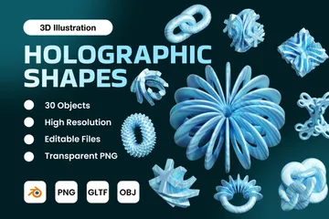 Formas holográficas Pacote de Icon 3D