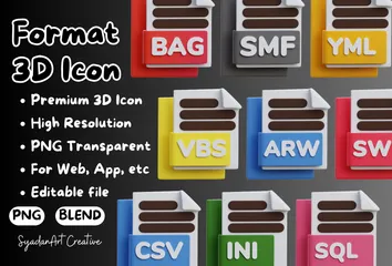 Format Pack 3D Icon