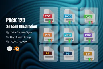 Formato de archivo 3D Icon Pack