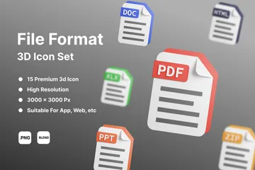 Formato de arquivo Pacote de Icon 3D