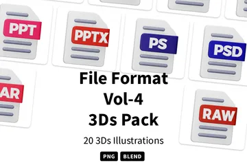 Formato de arquivo Vol-4 Pacote de Icon 3D