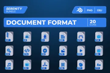 Formato do documento Pacote de Icon 3D