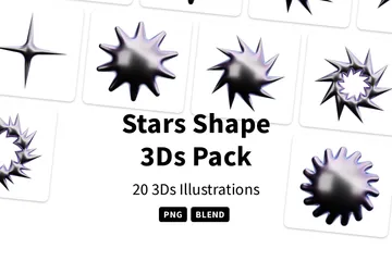 Forma de estrelas Pacote de Icon 3D