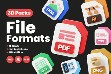 Formats de fichiers 3D Icon Pack