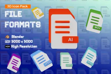 Formats de fichiers Pack 3D Icon