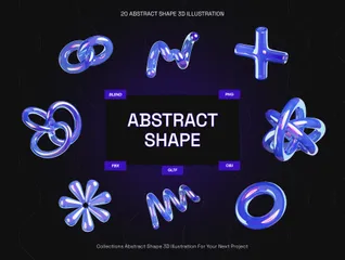 Formes holographiques abstraites Pack 3D Icon