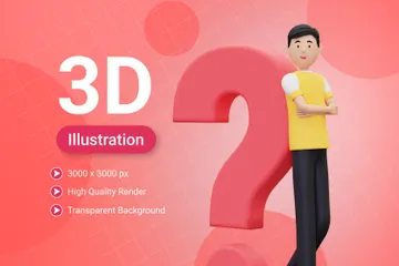 Fragezeichen 3D Illustration Pack