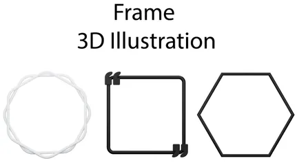 枠線 3D Iconパック