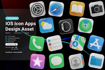 Free Applications iOS Pack 3D Icon