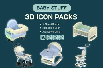 Free Baby Stuff 3D Icon Pack