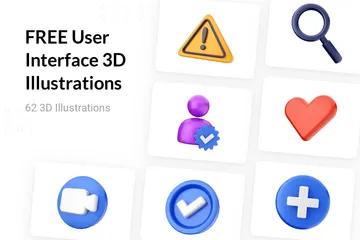 Free Benutzeroberfläche 3D Illustration Pack