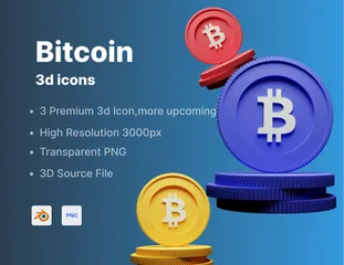 Free ビットコイン 3D Illustrationパック