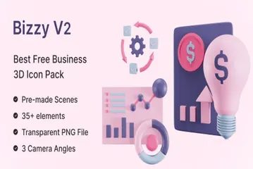 Free Bizzy Vol.2 3D Illustration Pack