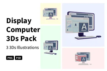 Free Computadora de pantalla Paquete de Icon 3D