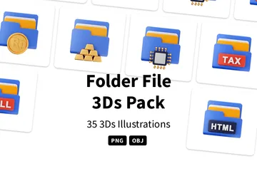 Free Fichier de dossier Pack 3D Icon