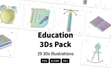 Free Education 3D Icon Pack