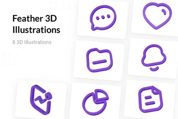 Free Feder 3D Illustration Pack