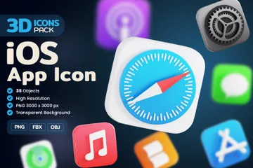 Free 무료 IOS 앱 3D Icon 팩