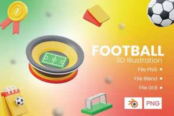 Free Fútbol americano Paquete de Icon 3D