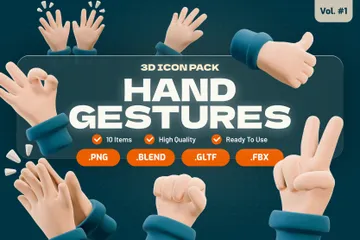 Free Gestes de la main Pack 3D Icon