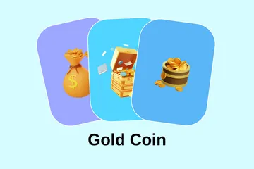 Free Gold Coin 3D Icon Pack