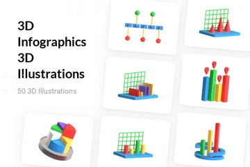 Free Infografías 3D Paquete de Icon 3D