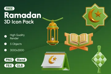 Free Kostenloser Ramadan 3D Icon Pack